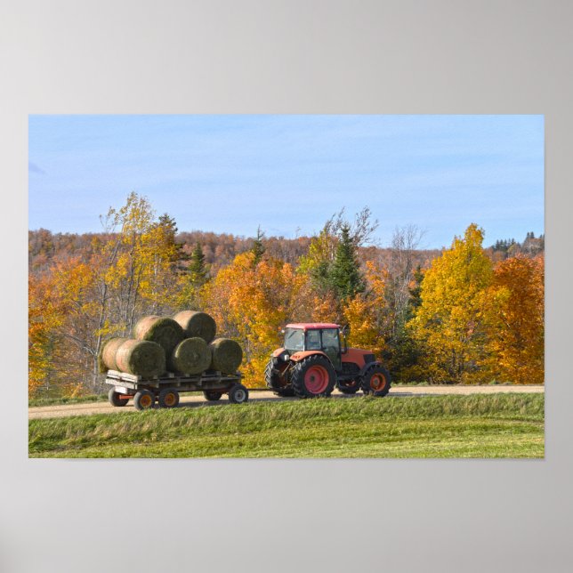 Hötransport i Vermont på hösten Poster (Framsidan)