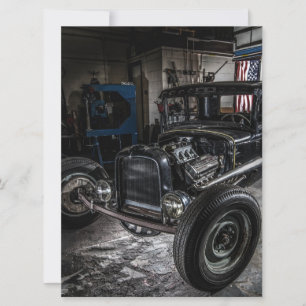 Hotrod i en Garage-inbjudan Inbjudningar