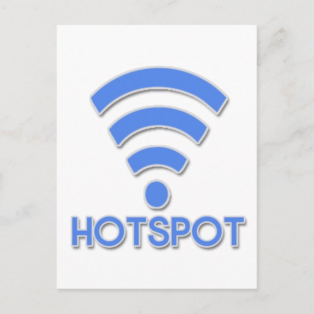 Hotspot Wifi Person Vykort (Framsida)