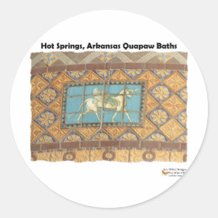 HotSprings, AR Quapaw Dome Tiles II-presentapparat Runt Klistermärke