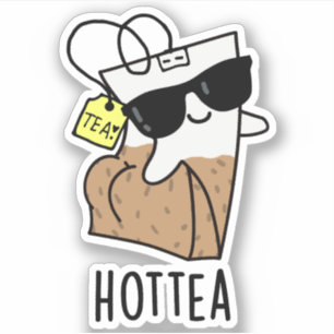 Hottea Funny Hett Tea Pun Klistermärken