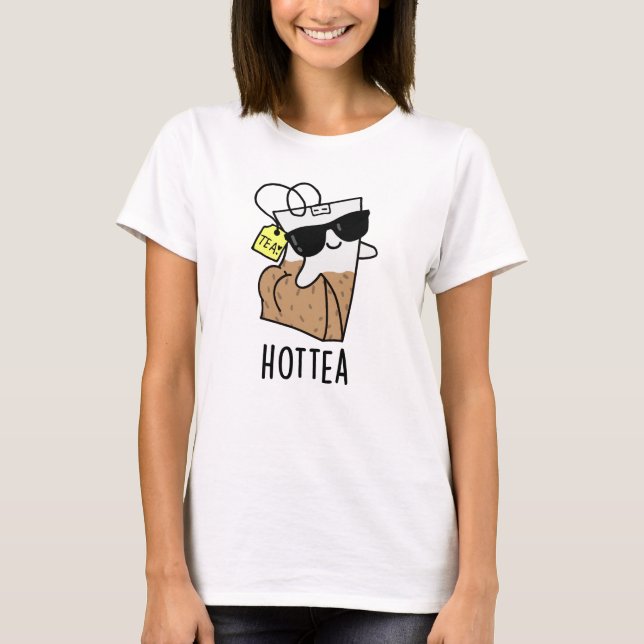 Hottea Funny Hett Tea Pun T Shirt (Framsida)