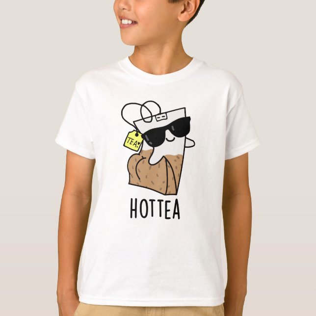 Hottea Funny Hett Tea Pun T Shirt (Framsida)