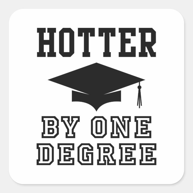 Hotter med en grad fyrkantigt klistermärke (Framsida)