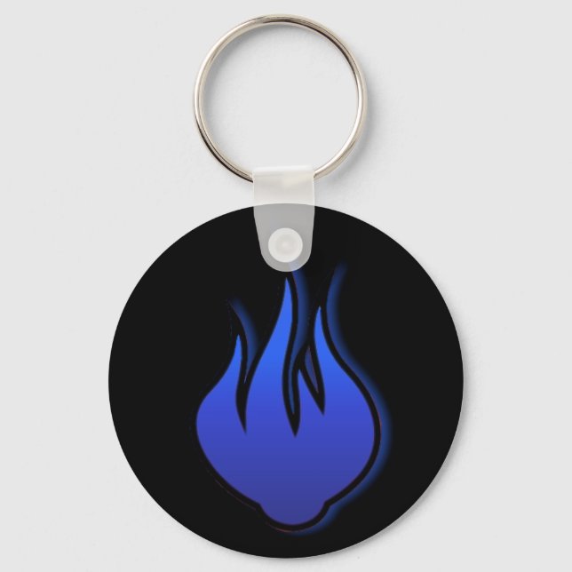 HotterThanFan Blue Flame Nyckelring (Framsida)