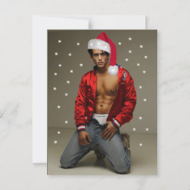 Hottest Hunks på Planet Buff Santa Postcard Vykort