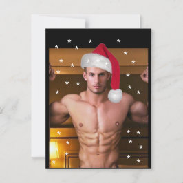 Hottest Hunks på planeten! Julbuff Santa Vykort