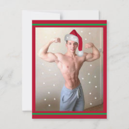 Hottest Hunks på planeten! Julbuff Santa Vykort