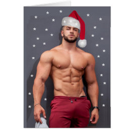 Hottest Hunks på planetens julklapp Hälsningskort