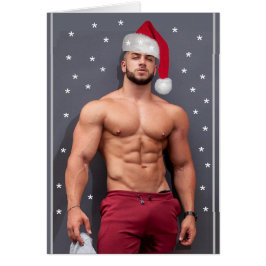 Hottest Hunks på planetens julklapp Hälsningskort