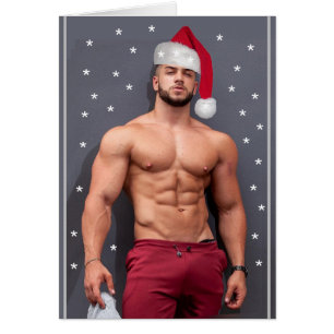 Hottest Hunks på planetens julklapp Hälsningskort
