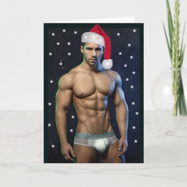 Hottest Hunks på planetens julklapp Kort (Framsida)