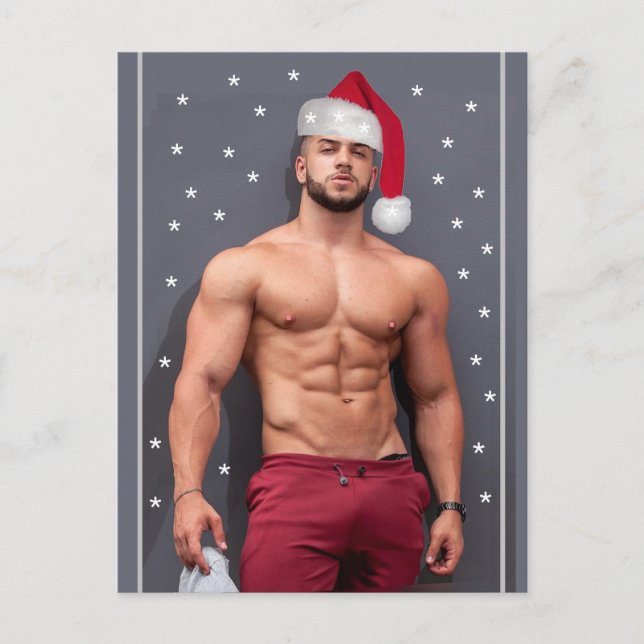 Hottest Hunks på planetens julklapp Vykort (Framsida)