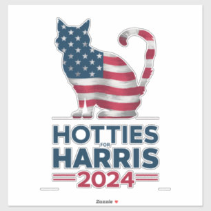 Hotties For Harris 2024 Kattdamer Kamala Harris Klistermärken