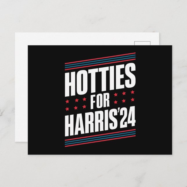Hotties For Kamala Harris 2024 Vykort (Fram/baksida)