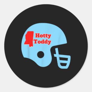 Hotty Toddy fotbollshjälm med Miss State-kontur Runt Klistermärke
