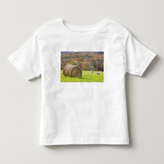 Hötullar och höstlövverk på bondgård, tee shirt (Framsida)