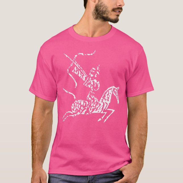 Hou Yi Gud för ärkeancient S Distress Rubbning T Shirt (Framsida)