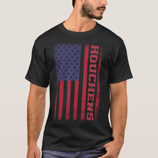 HOUCHENS American Flag T Shirt (Framsida)