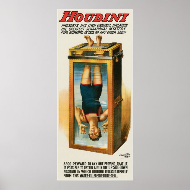 Houdini Advertising poster , 1913 (Framsidan)