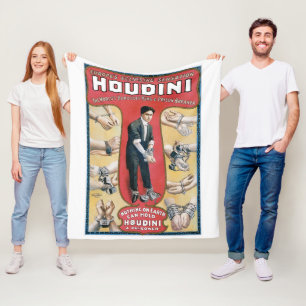 Houdini Berömd Magician Vintage Fleecefilt