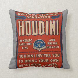 Houdini för dekorativ kuddereproduktionsvintage kudde