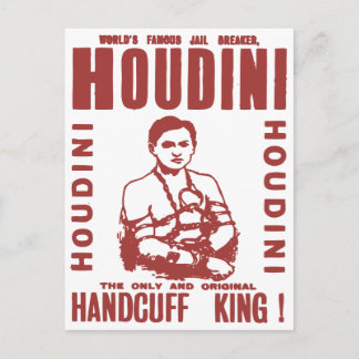 Houdini, handbocken kung vykort