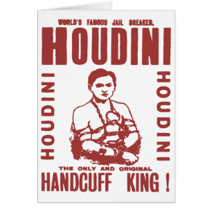 Houdini handbojakungen hälsningskort
