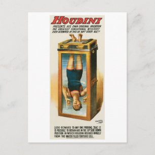 Houdini ~ Illusionist Vintage Magic/Escape Art Vykort