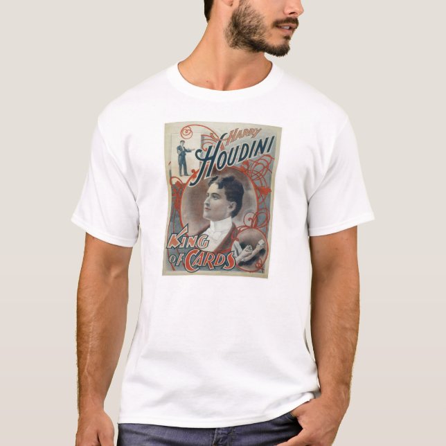 Houdini kung av kortvintageannonseringen tröja (Framsida)