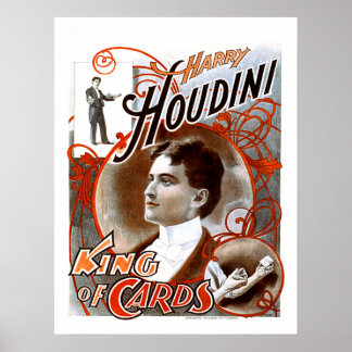 Houdini - Kung i Cards Poster