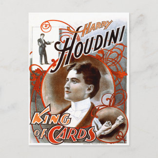 Houdini - Kung i Cards Vykort