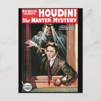 Houdini, Mastery Mysteri vintage affisch 1919 Vykort