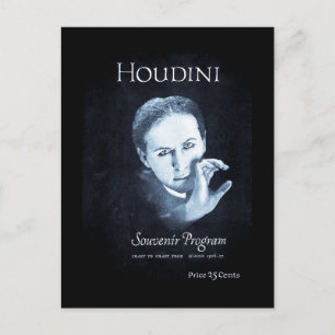 Houdini Souvenir-programmet 1926-27 Tour Vykort
