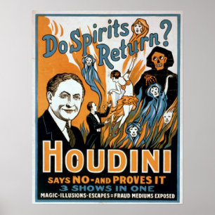 Houdini trollkarlaffisch poster