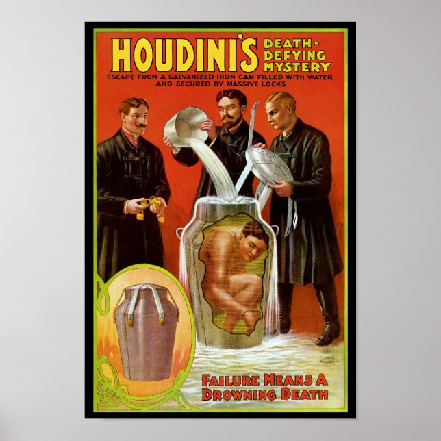 Houdinis Dödsavhoppande mysterium Poster (Framsidan)