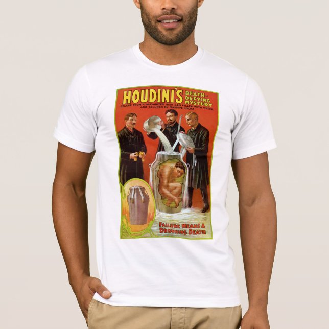 Houdinis Dödsavhoppande mysterium T-shirt (Framsida)
