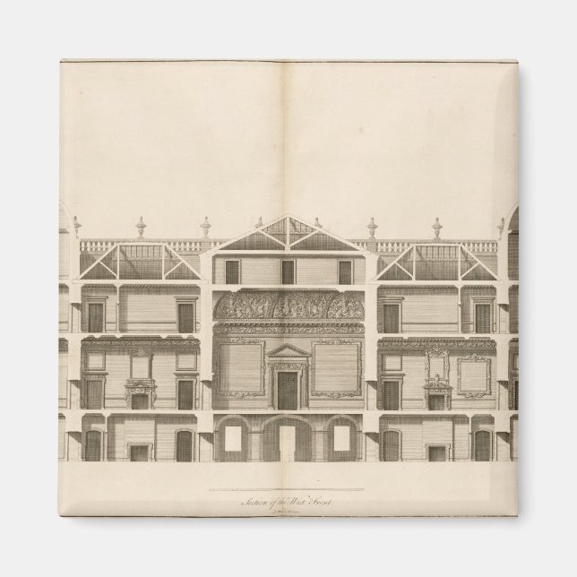Houghton Hall: del av Västern, graverad Magnet (Framsidan)