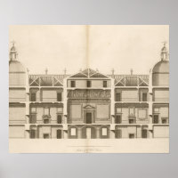 Houghton Hall: del av Västern, graverad