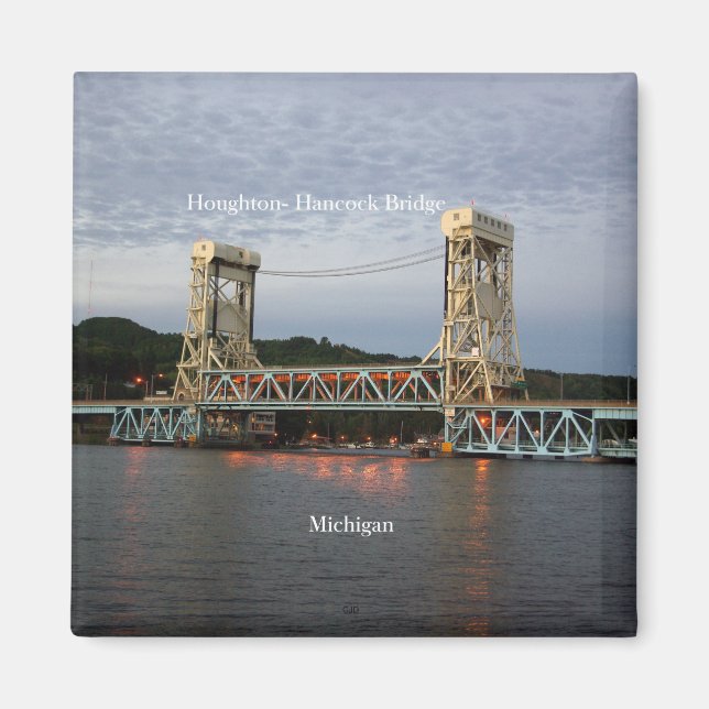 Houghton Hancock Bridge dusk magnet (Framsidan)
