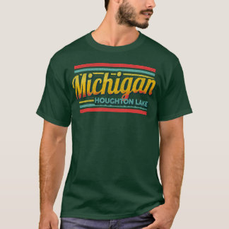 Houghton Lake Michigan Vintage-Souvenir 70- och 80 T Shirt