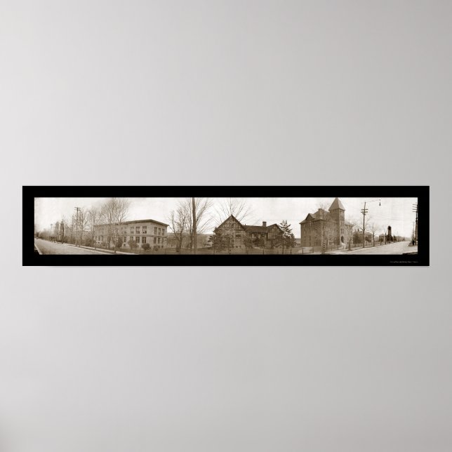 Houghton MI College Photo 1910 Poster (Framsidan)