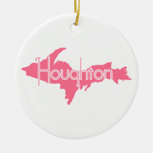 Houghton Michigan Upperpeninsula Julgransprydnad Keramik