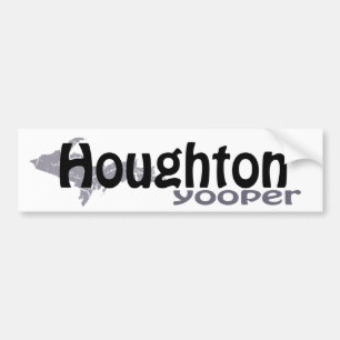 Houghton Michigan Yooper Bumper Sticker Bildekal