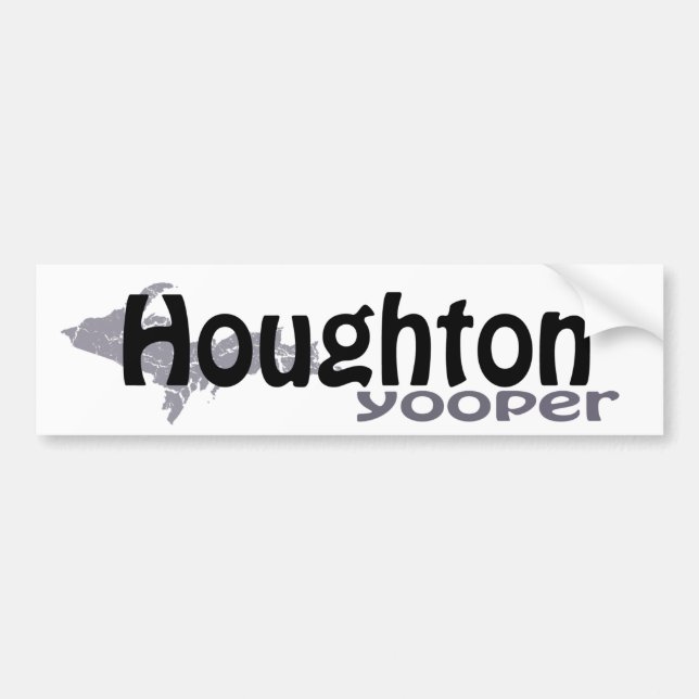 Houghton Michigan Yooper Bumper Sticker Bildekal (Framsidan)