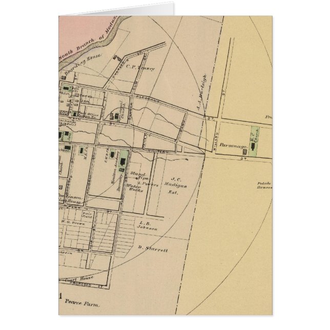 Houlton, Aroostook County Karta Hälsningskort (Framsidan)
