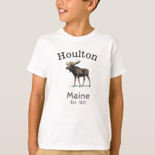 Houlton Maine, Moose, pojkens T Shirt
