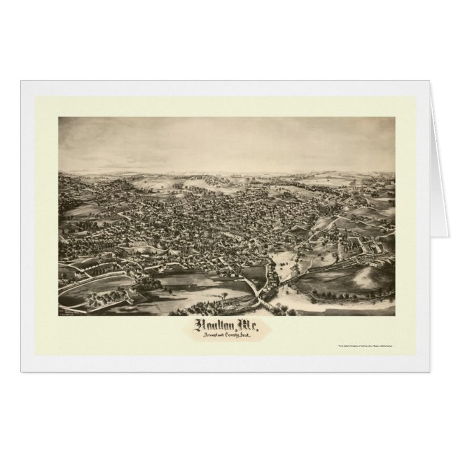 Houlton MIG panorama- karta - 1894 Hälsningskort (Framsidan Horizontal)