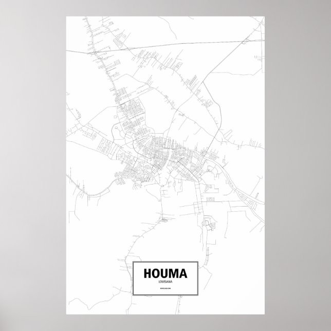Houma, Louisiana (svart på vitt) Poster (Framsidan)
