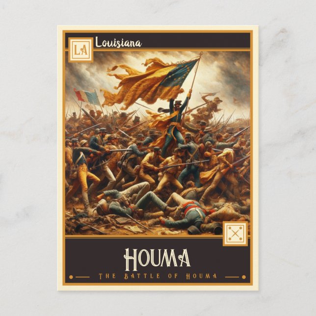 Houma, Louisiana | VINTAGE Vykort (Framsida)